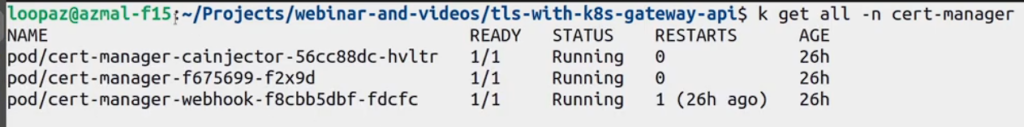 cert-manager deployment status