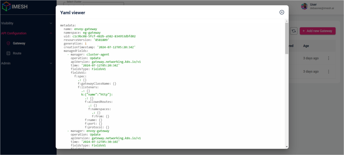 Imash IMESH API Gateway Release Hydra 1.0