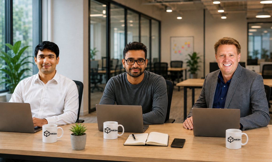 IMESH leadership team - Debasree Panda, Ravi Verma and Beau Roberts